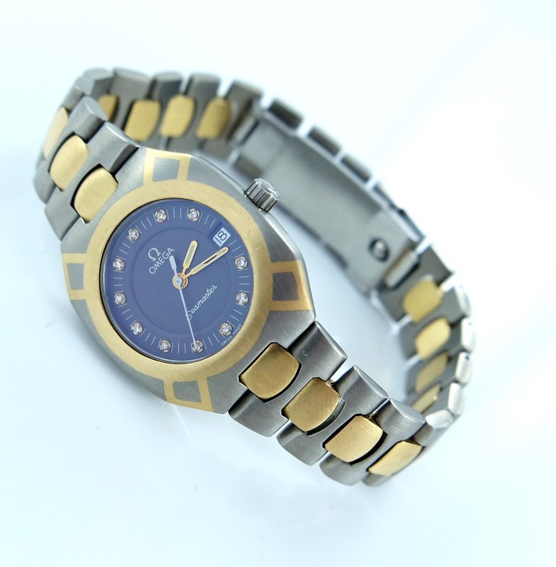 Omega Seamaster Polaris Montre Femmes Titan / doré Omega Seamaster Polaris Montre Femmes Titan / doré